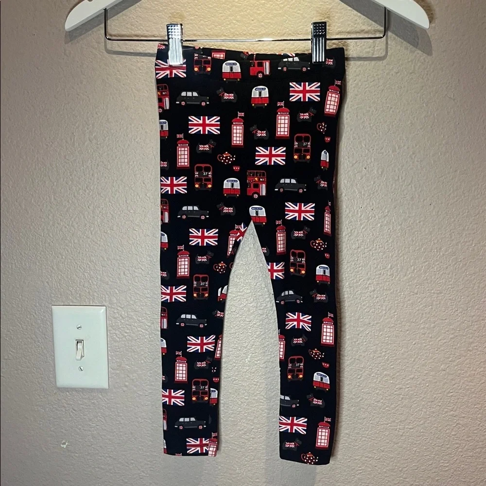 Gymboree Girl’s London Calling Scotty Dog Phone Booth Leggings Set Size 3T